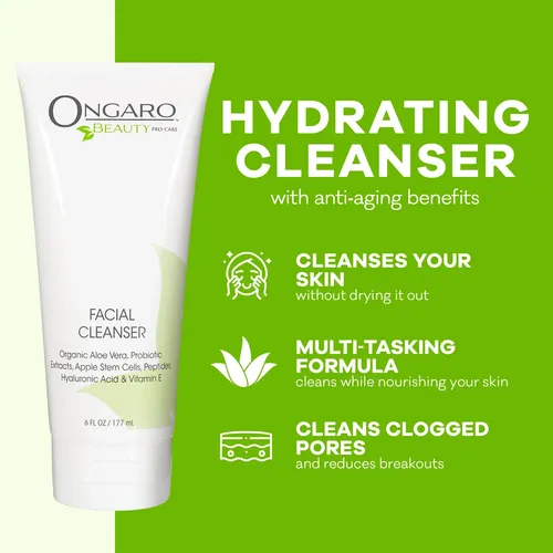 Limpiador Facial Ongaro Beauty Hydrating Con Aloe Vera 180 M