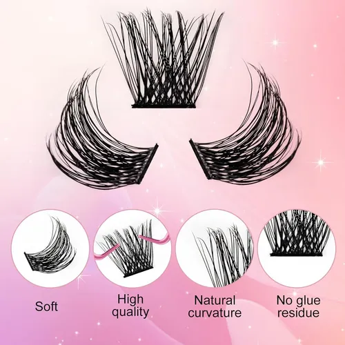 Extensiones De Pestañas Postizas Fadlash Diy 144 Racimos D