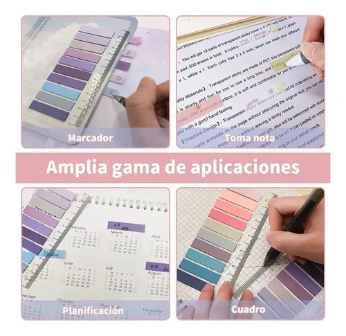 6 Juegos De Pestañas Adhesivas Para Índice