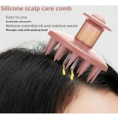 Pack 2 Cepillos Silicona Pura Lavar Cabello Masajeador
