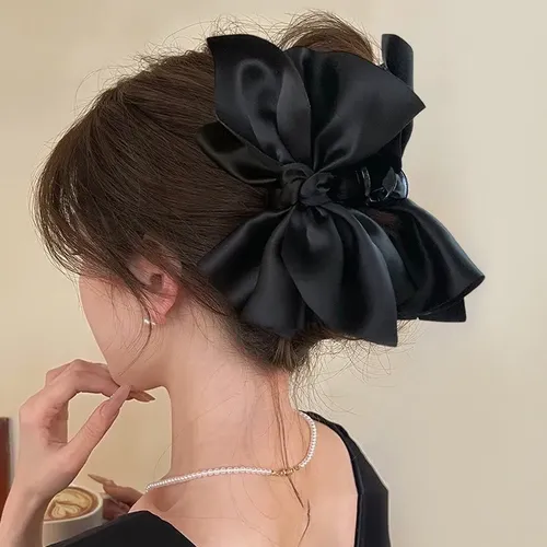 Pinza Para El Pelo Con Lazo Acrílico, Ligera Y Lujosa Pinza