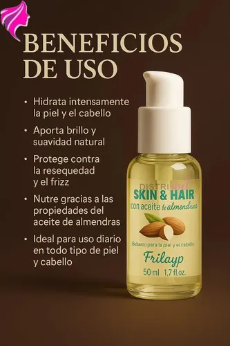 Pack Frilayp de 3 Serums con Aceites Naturales para Cabello y Piel