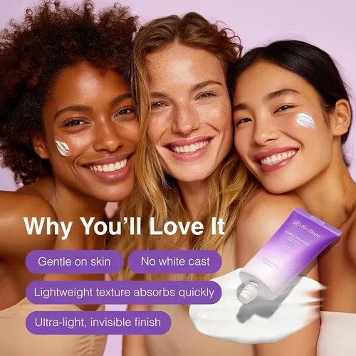 Protector Solar Facial Be-hope Spf 50+ Pa++++ Con Té Morado