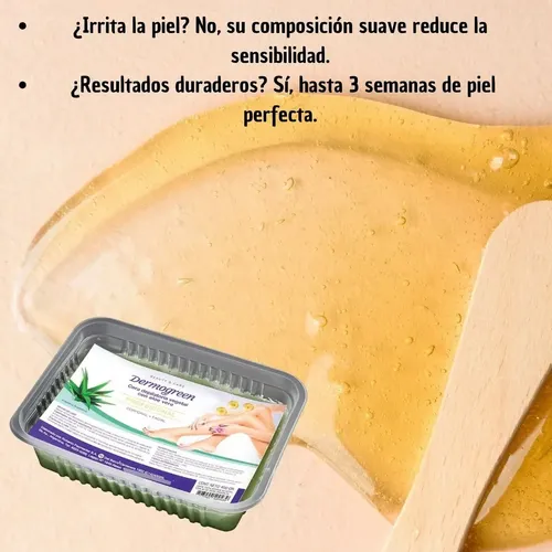 Dermogreen Cera Depilatoria Vegetal Aloe Vera Bandeja 400g