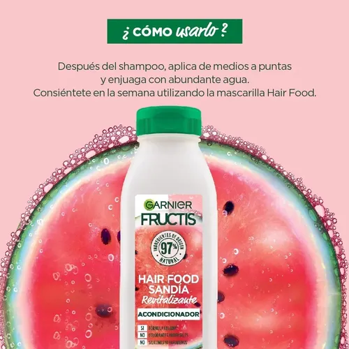 Acondicionador Fructis Hair Food Sandía 300 Ml