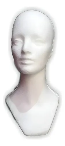 Cabeza Maniqui Telgopor Mujer Cuello Torzo Peluca Soporte