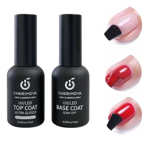 Base Y Top Coat Semipermanente Uv/led Profesional 15ml