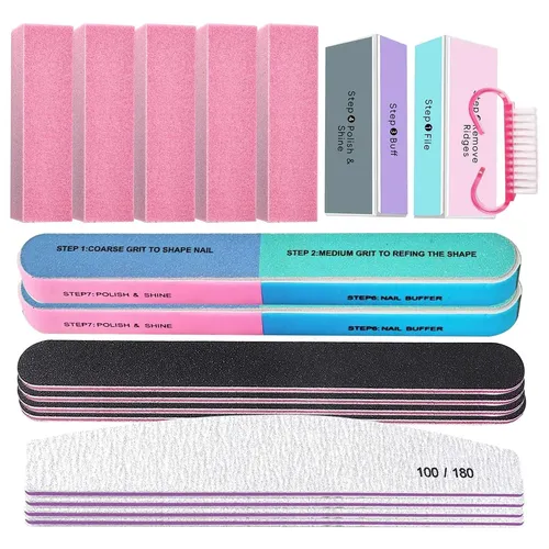 Set De Limas De Uñas Profesionales De 18 Piezas Para Decorac