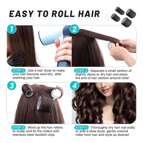Juego De Rulos Para Cabello Selizo 36 Piezas Negro