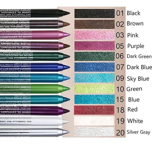 Juego De Delineadores En Gel 12 Colores Evpct