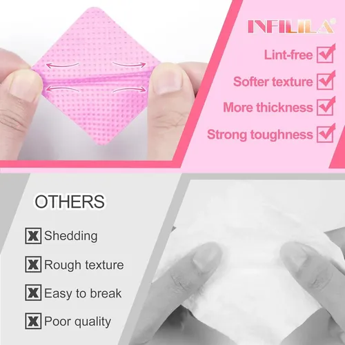 Nxj Infilila Toallitas Sin Pelusa Para Uñas 400 Pzs – Kit