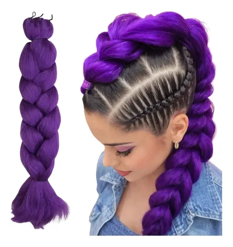 Jumbo Morado De 60 Cm Para Trenzar Al Guerrero Del K-pop Rum
