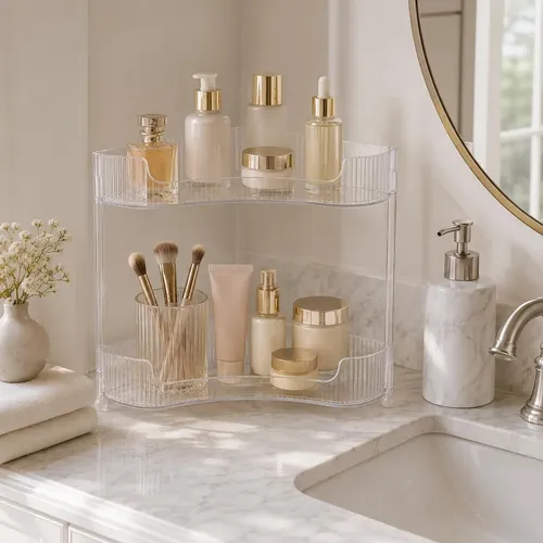 Repisa Organizador 3 Niveles Acrilico Perfumes Maquillaje