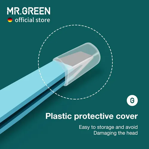 Pinzas Para Cejas Mr.green Acero Inoxidable Color Azul