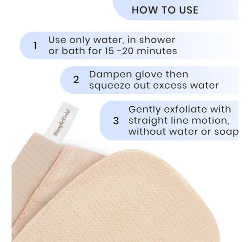 Guante Exfoliante Corporal Simplefield 2 Piezas