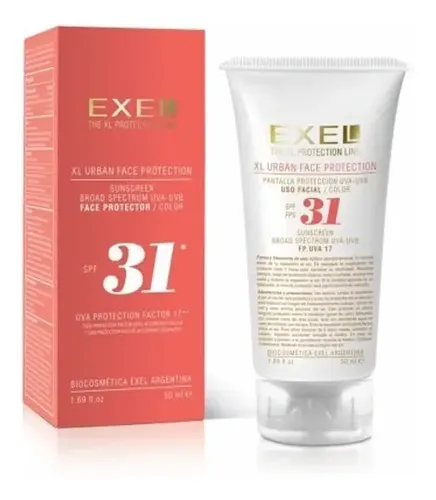 Protector Solar Facial Exel Uva- Uvb Fps 31 Con Color 50ml