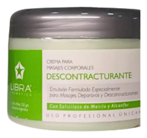 2 Crema Masajes Descontracturante 250gr. – Libra Cosmetica Fragancia Suave