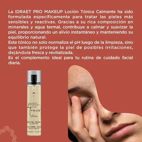 Locion Tonica Calmante Idraet Rosacea Piel Sensible 100 Ml