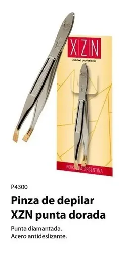 Pinza Para Depilar Xzn Punta Dorada P4300