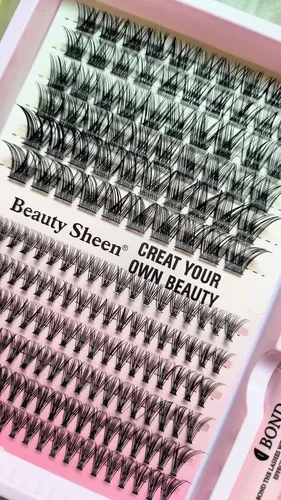 Kit Pestañas Postizas Cluster Punto Por Punto 2 Estilos Beauty Sheen Con Bond Seal Y Pinza