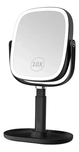 Espejo De Maquillaje Vanmirr Iluminado Con Aumento 1x/10x Co