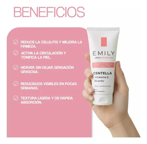 Combo X2 Crema Anticelulitis Emily – 200ml Fragancia Frutal