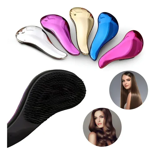 5 Piezas De Peine Para Cabello Y Cepillo Para Desenredar 5 Colores