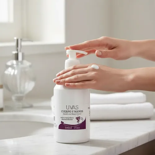 Crema Cuerpo Y Manos 500ml X 5 Unidades Uvas Cosméticos