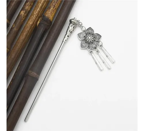 Broche De Pelo Turquesa Antigua China 1 Pieza