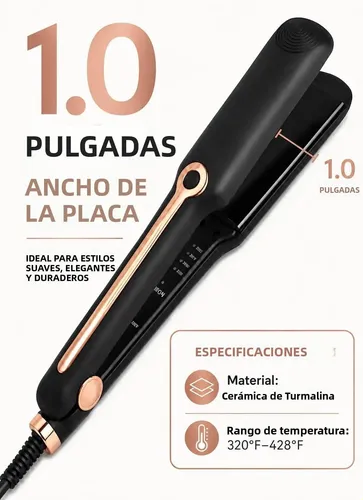 Plancha Alaciadora Rizadora Iónica 1 Pulgada Black-us