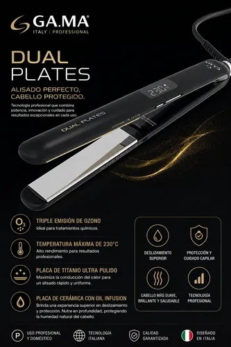 Planchita Pelo Gama 4d Therapy Cp14 Digital Dual Plates