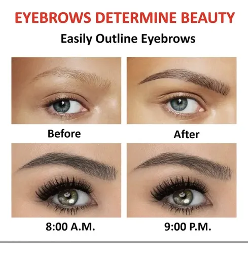 Lápiz De Cejas Efecto Microblading A Prueba De Agua 4 Trazos
