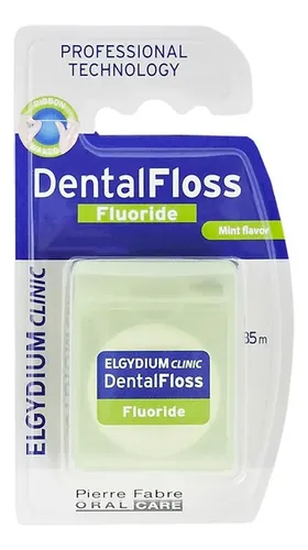 Hilo dental fluorado Elgydium Clinic con menta y acción anticaries 35m