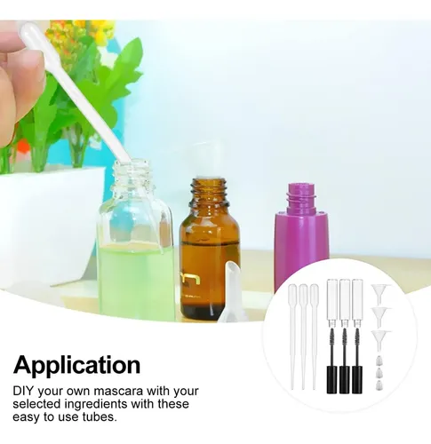 9 Botellas Vacías De 10 Ml Para Tubo De Rímel Rellenable Bri