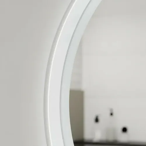 Espejo Redondo Luz Led 50 Cm Gloa Luz Regulable Decoracion Blanco