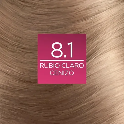 Kit Tintura Permanente L’ Oréal Paris Excellence Creme 8.1 Rubio Claro Ceniza