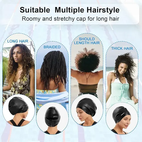 Gorro De Baño Grande Para Trenzas Y Rastas