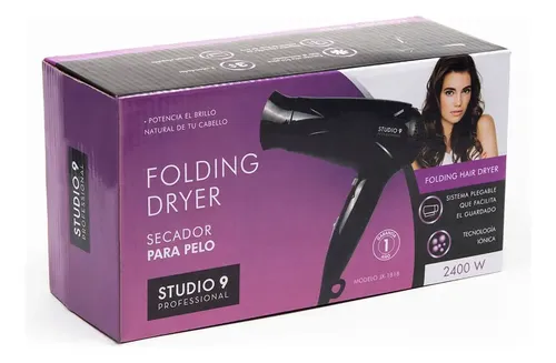 Secador de Pelo Studio 9 Professional 2400W iónico plegable negro
