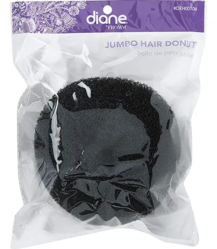 Donut De Cabello Jumbo Diane Negro 14 Cm