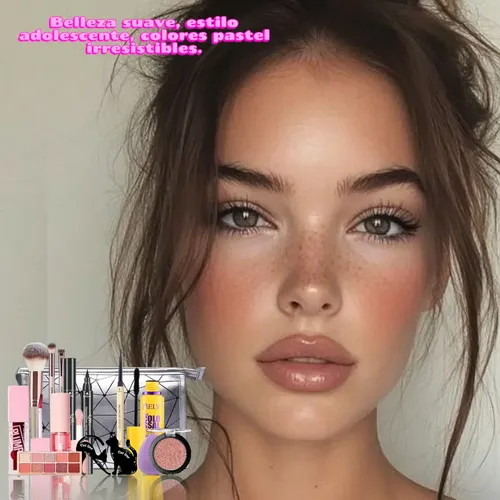 Kit Maquillaje Niña Adolescente Tono Suave E Intenso Make Up