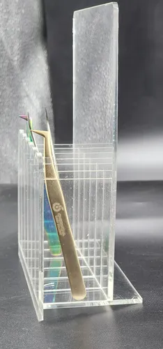 Organizador Acrilico Para Pinza Pestañas 6 Compartimentos