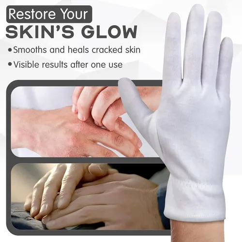 Guantes Algodón Blancos Hidratantes Para Dormir 8 Pares