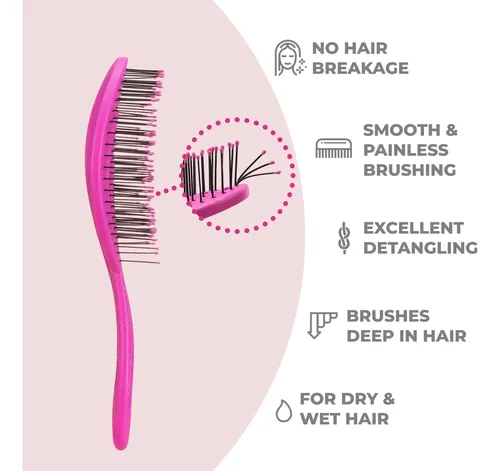 Cepillo Para Cabello Ninabella Orgánico Desenredante Para Ca
