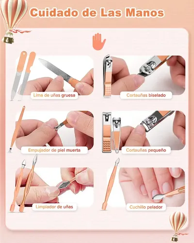 Set Kit Manicure Y Pedicure Profesional 30 Piezas