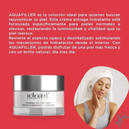 Crema Antiarrugas Piel Grasa Mixta Idraet Aquafiller Antiage