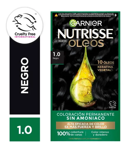 Kit Tintura Permanente Nutrisse Oleos Garnier Tono 1.0