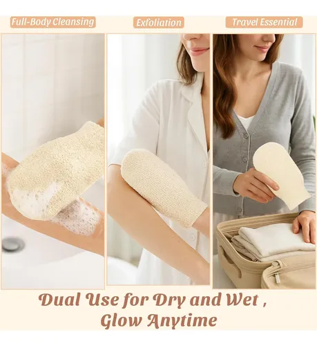Guantes Exfoliantes De Cáñamo 2 Piezas Brvlsoc
