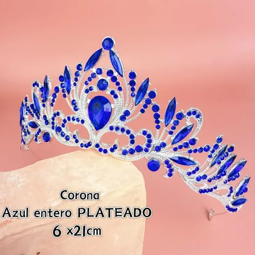 Tiara Corona Strass Accesorios P/ Eventos Novias 15 Años P1
