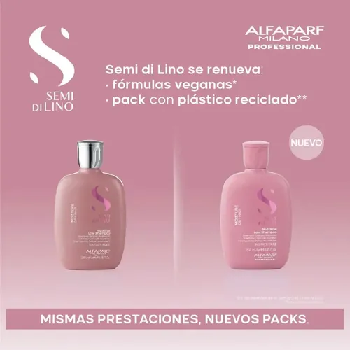 Nutritive Low Shampoo Alfaparf Libre De Sulfato Semi Di Lino