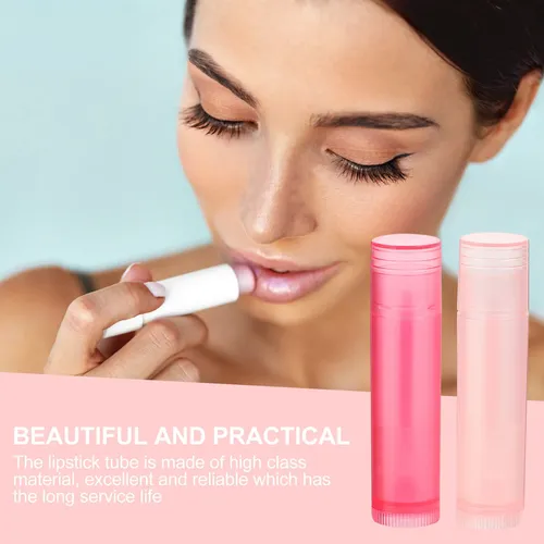 50 Tubos Vacíos Redondos Reutilizables Para Bálsamo Labial